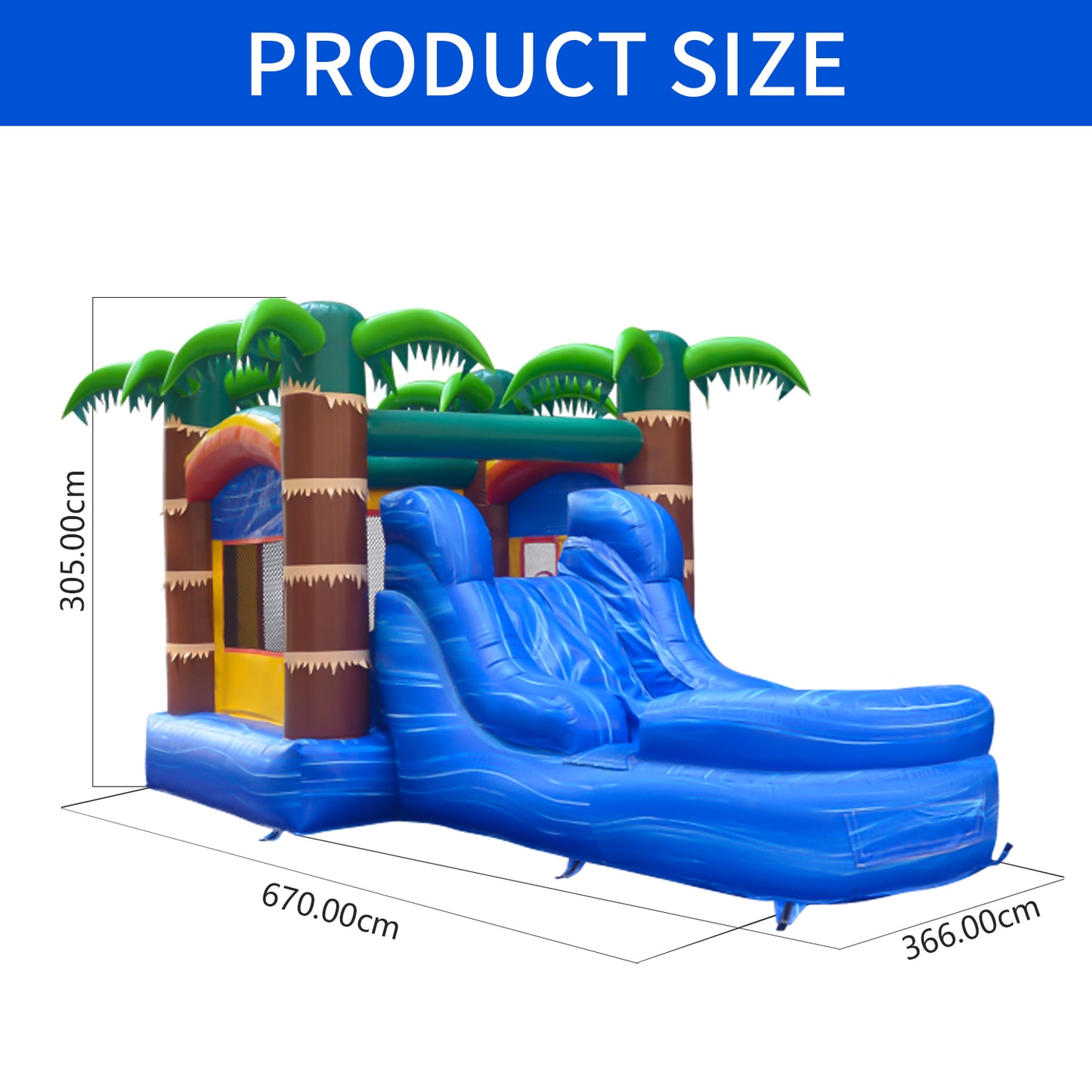 COMING Wet/Dry Tropical Hideout Commercial Inflatable Water Slide 22' x 12' x 10'H #11157